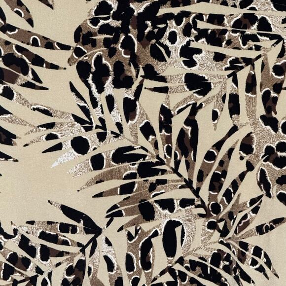 Clara Sun Woo Size Small Animal Palm Tree Print Faux Wrap Micro Mini Dress - Picture 6 of 8